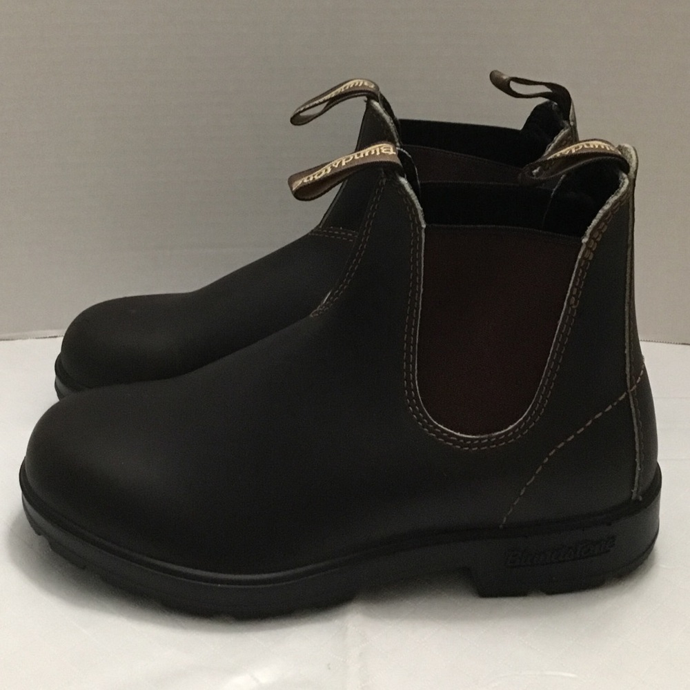 Blundstone Dark Brown Chelsea Boots with Brown Elastic Panels